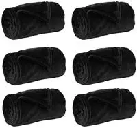 vidaXL Wohndecken 6 pcs Schwarz 130 x 150 cm Fleece