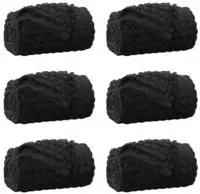 vidaXL Wohndecken 6 pcs Schwarz 270 x 240 cm Fleece