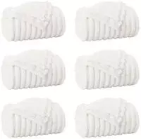 vidaXL Wohndecken 6 pcs Wei&szlig; 200 x 150 cm Fleece