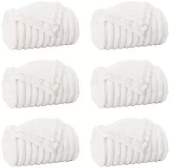 vidaXL Wohndecken 6 pcs Wei&szlig; 200 x 150 cm Fleece (42016890)