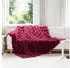 vidaXL Rutschfeste Kunstfell Decke Olite 4 pcs Bordeauxrot Polyester (42021855)
