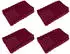 vidaXL Rutschfeste Kunstfell Decke Olite 4 pcs Bordeauxrot Polyester (42021855)