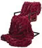 vidaXL Rutschfeste Kunstfell Decke Olite 4 pcs Bordeauxrot Polyester (42021855)
