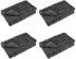 vidaXL Rutschfeste Kunstfell Decke Olite 4 pcs Dunkelgrau 240 x 270 cm (42021808)