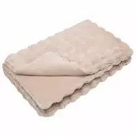 vidaXL Rutschfeste Decke aus Kunstkaninchenfell Olite Beige Polyester