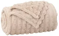 vidaXL &Uuml;berwurfdecke Beige 150 x 130 cm Fleece