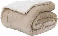 vidaXL &Uuml;berwurfdecke Beige 240 x 270 cm Fleece