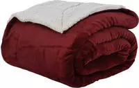vidaXL &Uuml;berwurfdecke Bordeauxrot 150 x 200 cm Fleece