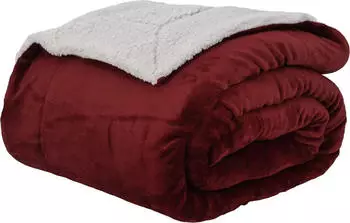 vidaXL &Uuml;berwurfdecke Bordeauxrot 150 x 200 cm Fleece (42017002)