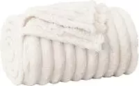 vidaXL &Uuml;berwurfdecke Creme 200 x 150 cm Fleece