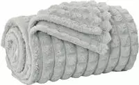 vidaXL &Uuml;berwurfdecke Grau 270 x 240 cm Fleece