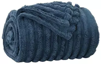 vidaXL &Uuml;berwurfdecke Marineblau 150 x 130 cm Fleece (42016837)