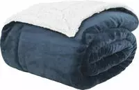 vidaXL &Uuml;berwurfdecke Marineblau 150 x 200 cm Fleece