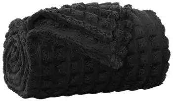 vidaXL &Uuml;berwurfdecke Schwarz 200 x 150 cm Fleece (42016930)