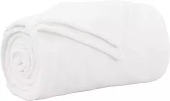vidaXL &Uuml;berwurfdecke Wei&szlig; 240 x 270 cm Fleece (42016784)