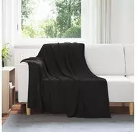 vidaXL Wohndecken 24 pcs Schwarz 200 x 150 cm Fleece