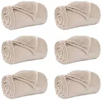 Wohndecken 6 Pcs Beige 240 X 270 Cm Fleece Vidaxl