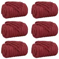 vidaXL Wohndecken 6 pcs Bordeauxrot 150 x 130 cm Fleece