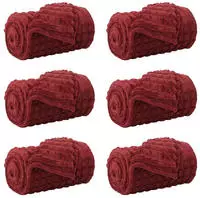 Wohndecken 6 Pcs Bordeauxrot 270 X 240 Cm Fleece Vidaxl