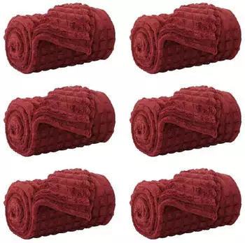 vidaXL Wohndecken 6 pcs Bordeauxrot 270 x 240 cm Fleece (42016972)