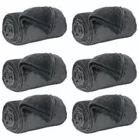 Wohndecken 6 Pcs Dunkelgrau 150 X 200 Cm Fleece Vidaxl