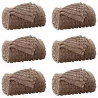 vidaXL Wohndecken 6 pcs Kamel 150 x 130 cm Fleece