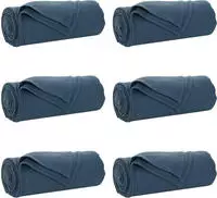 vidaXL Wohndecken 6 pcs Marineblau 170 x 130 cm Fleece