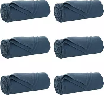 vidaXL Wohndecken 6 pcs Marineblau 170 x 130 cm Fleece (42017061)