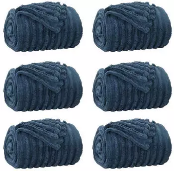 vidaXL Wohndecken 6 pcs Marineblau 200 x 150 cm Fleece (42016882)