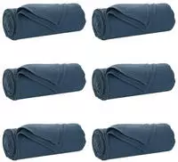 Wohndecken 6 Pcs Marineblau 270 X 240 Cm Fleece Vidaxl