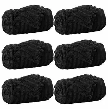 vidaXL Wohndecken 6 pcs Schwarz 270 x 240 cm Fleece (42016888)
