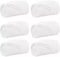 vidaXL Wohndecken 6 pcs Wei&szlig; 220 x 240 cm Fleece