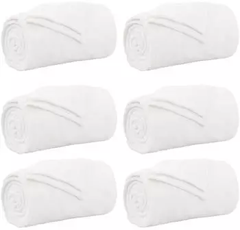 vidaXL Wohndecken 6 pcs Wei&szlig; 220 x 240 cm Fleece (42016815)