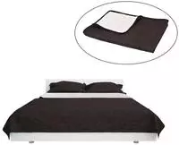 vidaXL Zweiseitige Tagesdecke Gesteppt 220 x 240 cm Creme und Braun