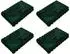 vidaXL Rutschfeste Kunstfell Decke Olite 4 pcs Dunkelgrün 240 x 270 cm (42021824)
