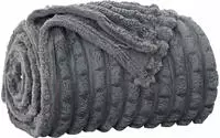 vidaXL &Uuml;berwurfdecke Dunkelgrau 270 x 240 cm Fleece