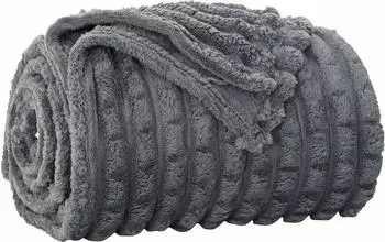 vidaXL &Uuml;berwurfdecke Dunkelgrau 270 x 240 cm Fleece (42016920)