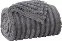 vidaXL &Uuml;berwurfdecke Dunkelgrau 270 x 240 cm Fleece