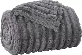 vidaXL &Uuml;berwurfdecke Dunkelgrau 270 x 240 cm Fleece (42016832)