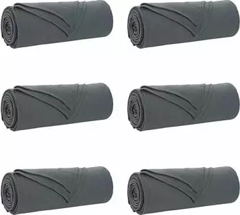 vidaXL Wohndecken 6 pcs Dunkelgrau 210 x 140 cm Fleece (42017143)