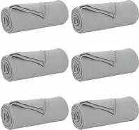 vidaXL Wohndecken 6 pcs Grau 270 x 240 cm Fleece