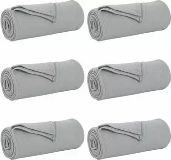 vidaXL Wohndecken 6 pcs Grau 270 x 240 cm Fleece (42017060)