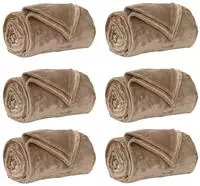 vidaXL Wohndecken 6 pcs Kamel 150 x 200 cm Fleece