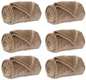 vidaXL Wohndecken 6 pcs Kamel 150 x 200 cm Fleece (42016794)