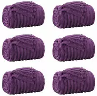 vidaXL Wohndecken 6 pcs Lila 240 x 220 cm Fleece
