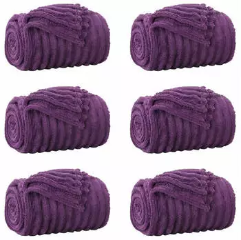 vidaXL Wohndecken 6 pcs Lila 240 x 220 cm Fleece (42016903)