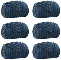 vidaXL Wohndecken 6 pcs Marineblau 150 x 130 cm Fleece