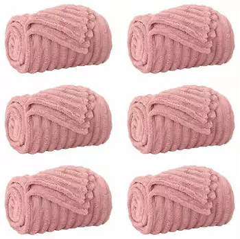 vidaXL Wohndecken 6 pcs Rosa 270 x 240 cm Fleece (42016908)