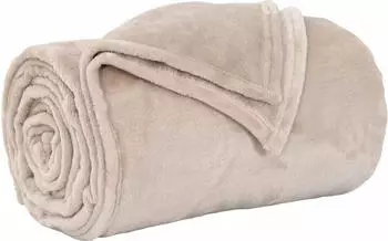 vidaXL &Uuml;berwurfdecke Beige 220 x 240 cm Fleece (42016759)