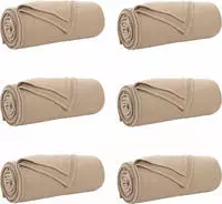 vidaXL Wohndecken 6 pcs Kamel 170 x 130 cm Fleece